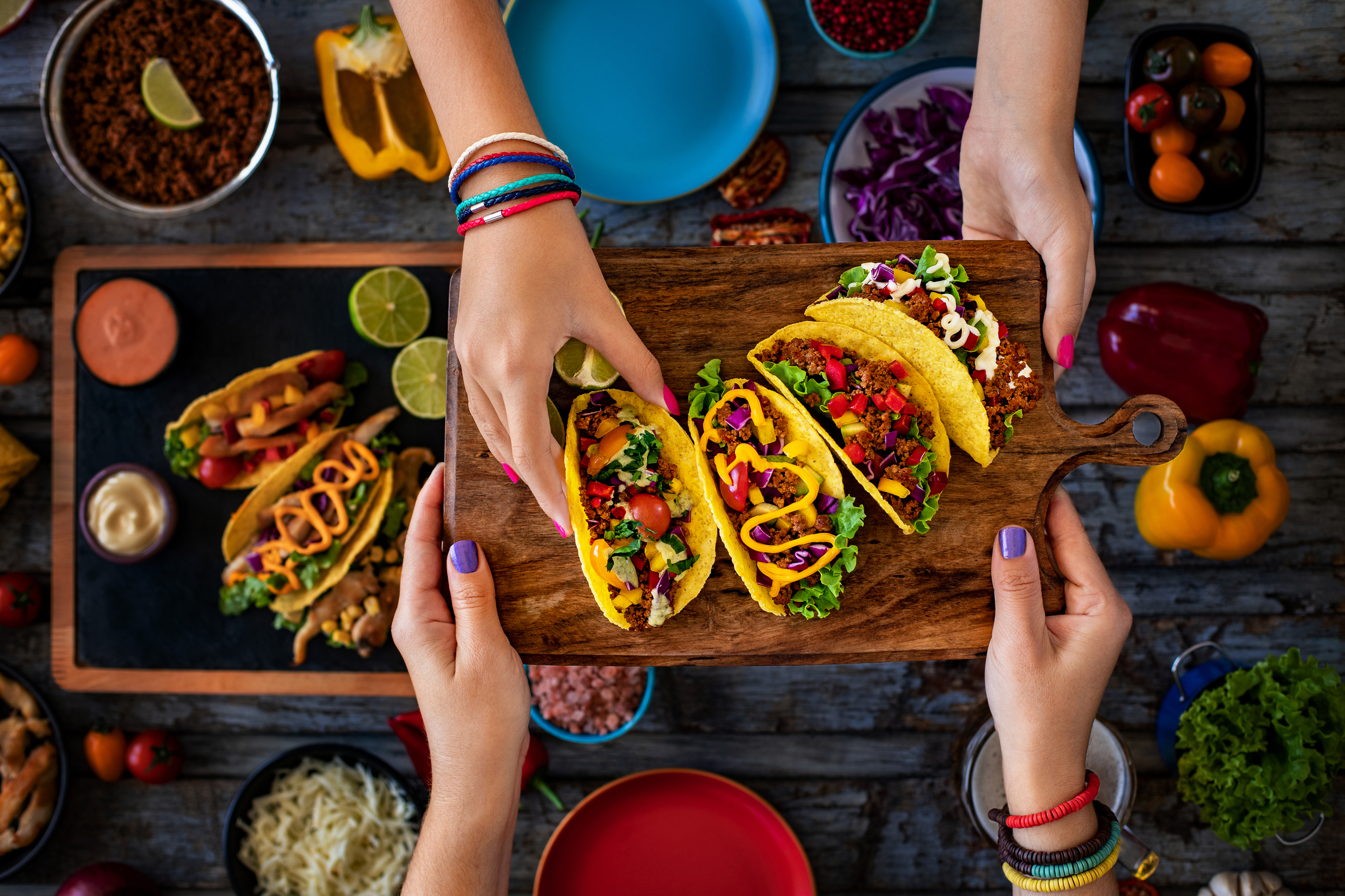 Mexican street food concept.